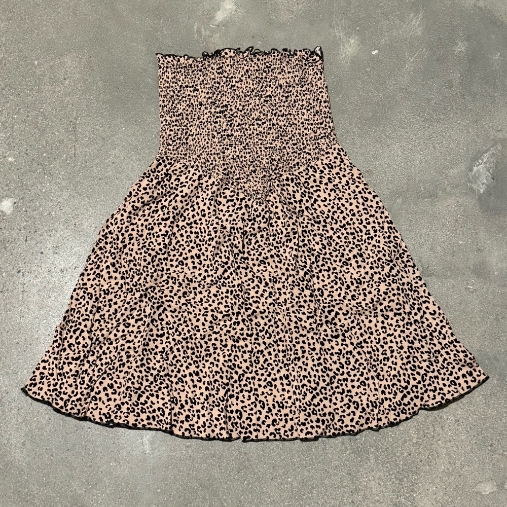 Cheetah Print Tube Top Dress